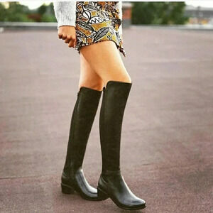 AQUA DIVA Florence Women’s Black Leather Waterproof Riding Boots size 8.…